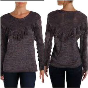 Scotch & Soda Tassel Pullover Knit Metallic Sweater Size Small